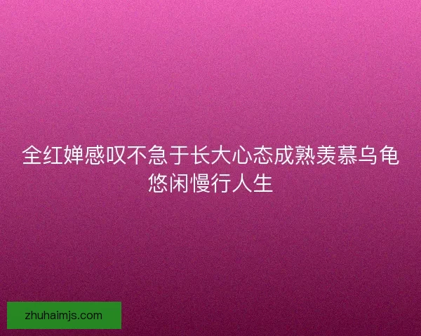 全红婵感叹不急于长大心态成熟羡慕乌龟悠闲慢行人生